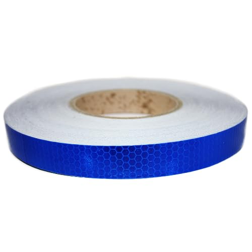 2.5cm*15m Reflektorband Klebeband Reflektorband Selbstklebend, Reflektierendes Sicherheit Warnklebeband Zum Nacht Reflektorband Klebeband für Fahrrad,Autos,Motorrad,Helme Blau von Awotzon