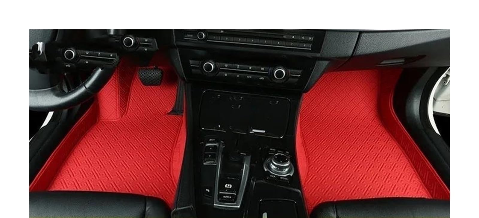 Auto Fußmatten Für Alfa Für Romeo Für Stelvio Auto Custom Car Fußmatten Teppiche Fuß Coche Zubehör Automatte Passend(Red) von Awqmx