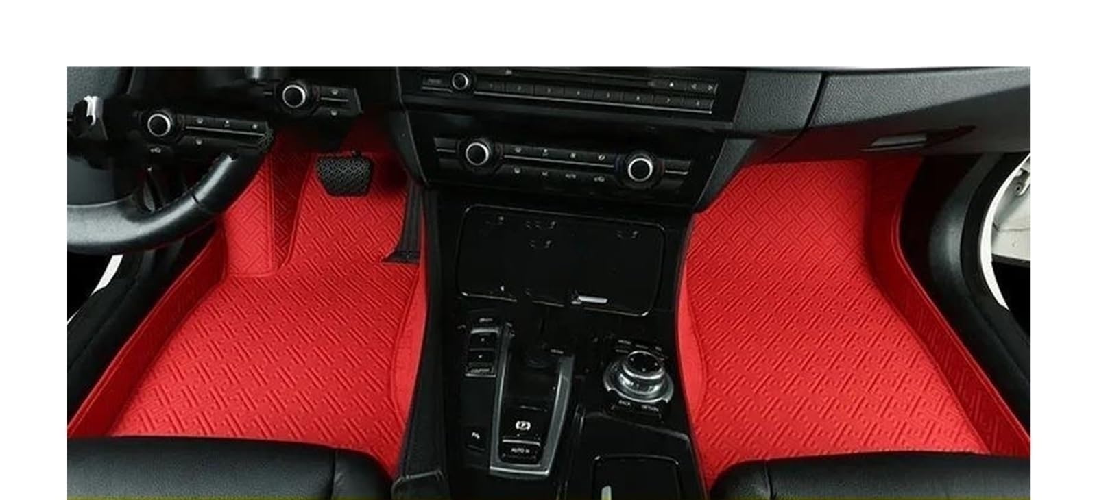 Auto Fußmatten Für Ford Für Fiesta 2000 2001 2002 2003 2004 2005 2006 2007 2008 2009-2023 Custom Car Fußmatten Auto Teppiche Fuß Coche Zubehör Automatte Passend(Red,2000-2008) von Awqmx