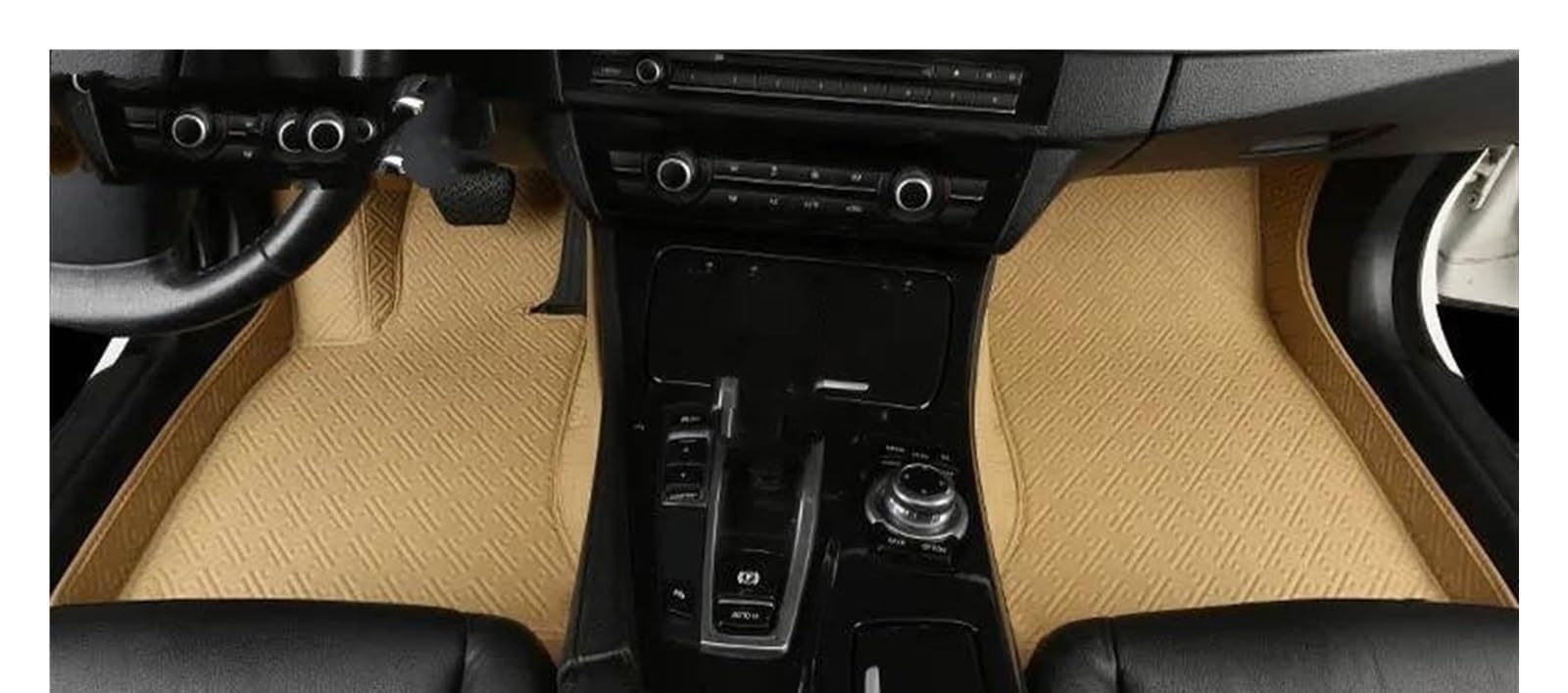 Auto Fußmatten Für Infiniti Für QX50 2013-2023 Auto Custom Car Fußmatten Teppiche Fuß Coche Zubehör Automatte Passend(Beige,2013-2017) von Awqmx