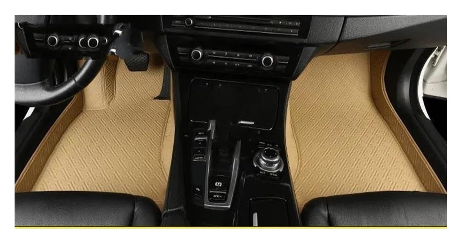 Auto Fußmatten Für KIA Für Cerato Für Forte Für K3 2001-2023 Custom Car Fußmatten Auto Teppiche Fuß Coche Zubehör Automatte Passend(Beige,2001-2008) von Awqmx