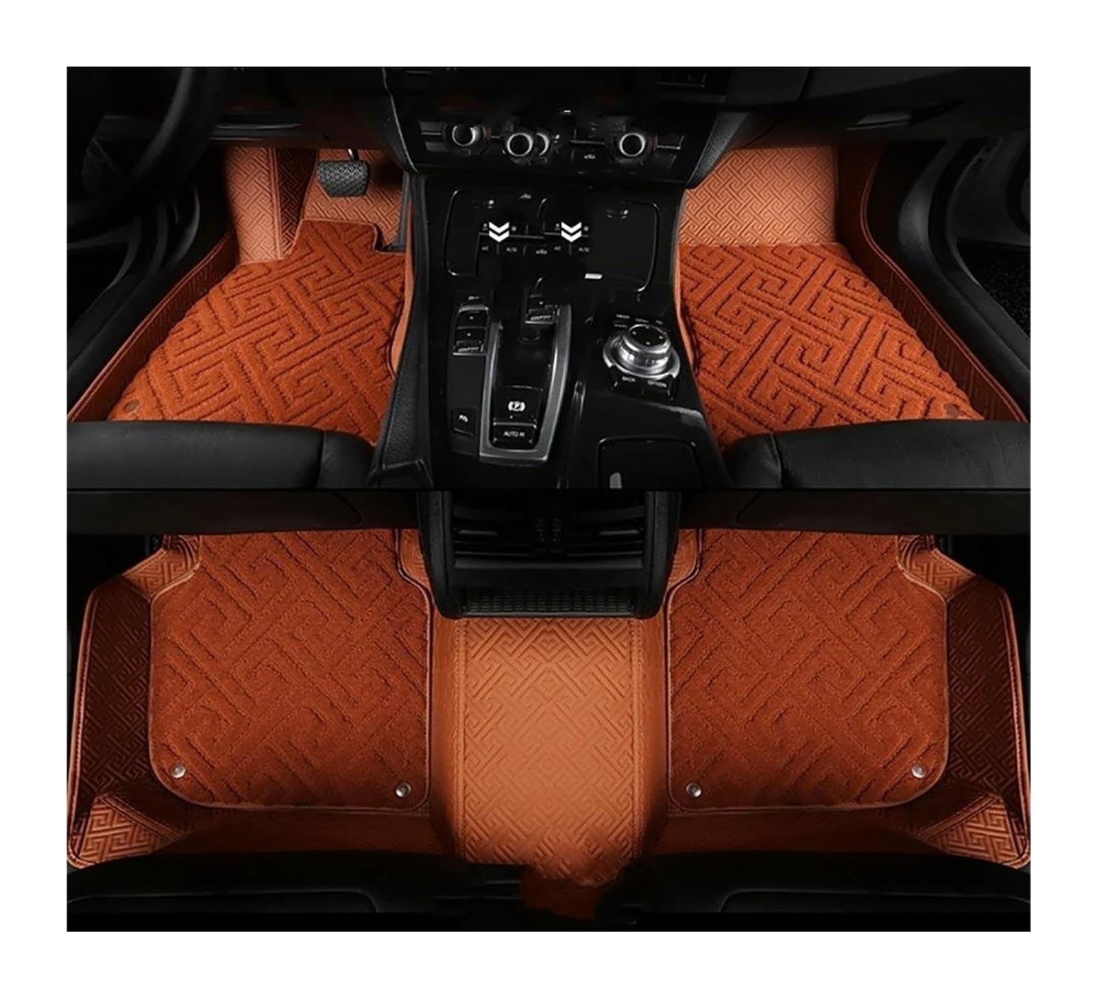 Auto Fußmatten Für Tesla Für Modell Für S 2012 2013 2014 2015 2016 2017 2018 2019 2020 2021 2022 2023 Custom Car Fußmatten Auto Teppiche Fuß Coche Zubehör Automatte Passend(Brown Double,2016-2023) von Awqmx