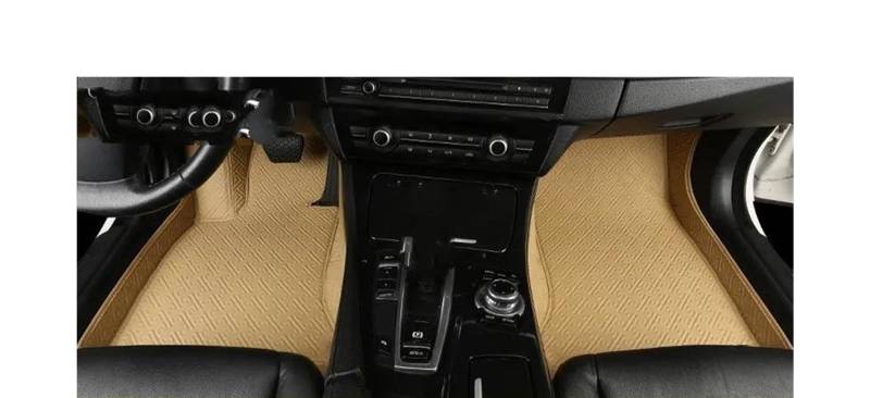 Auto Fußmatten Für Toyota Für Highlander Für Kluger 2007-2023 Custom Car Fußmatten Auto Teppiche Fuß Coche Zubehör Automatte Passend(Beige,2022-2023) von Awqmx