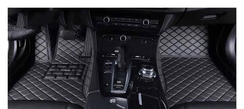 Auto Fußmatten Für VW Für Phaeton 2002-2016 Custom Car Fußmatten Auto Teppiche Fuß Coche Zubehör Automatte Passend(All Black,4 Seats) von Awqmx