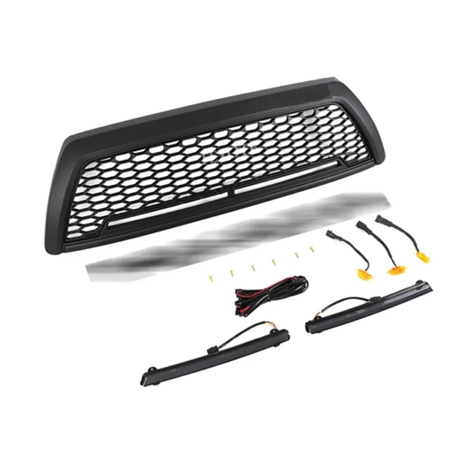 Auto Kühlergrill Auto Grill Für Toyota Für 4RUNNER 2006-2009 Geändert Mit Licht Kühlergrill Grill Maske Front Stoßstange Net Auto Zubehör Front Kühlergrill(with LED Bar Black) von Awqmx