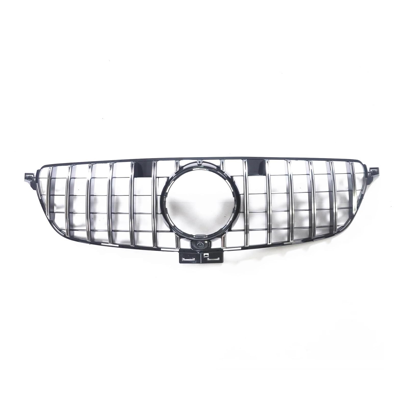 Auto Kühlergrill Frontgrill Für Benz Für GLE-Klasse Coupé C292 W292 2015-2019 GLE350 GLE400 GLE500 GT-Stil, Obere Stoßstangenhaube, Netzgitter Front Kühlergrill(Silber) von Awqmx