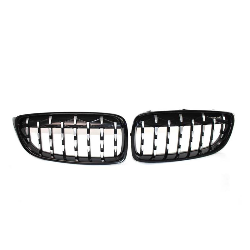 Auto Kühlergrill Für 4 Serie F32 F33 F36 2013 2014 2015 2016 2017 2018 2019 Diamant Meteor Stil Grill Schwarz 1 Paar Auto Frontgrill Front Kühlergrill von Awqmx