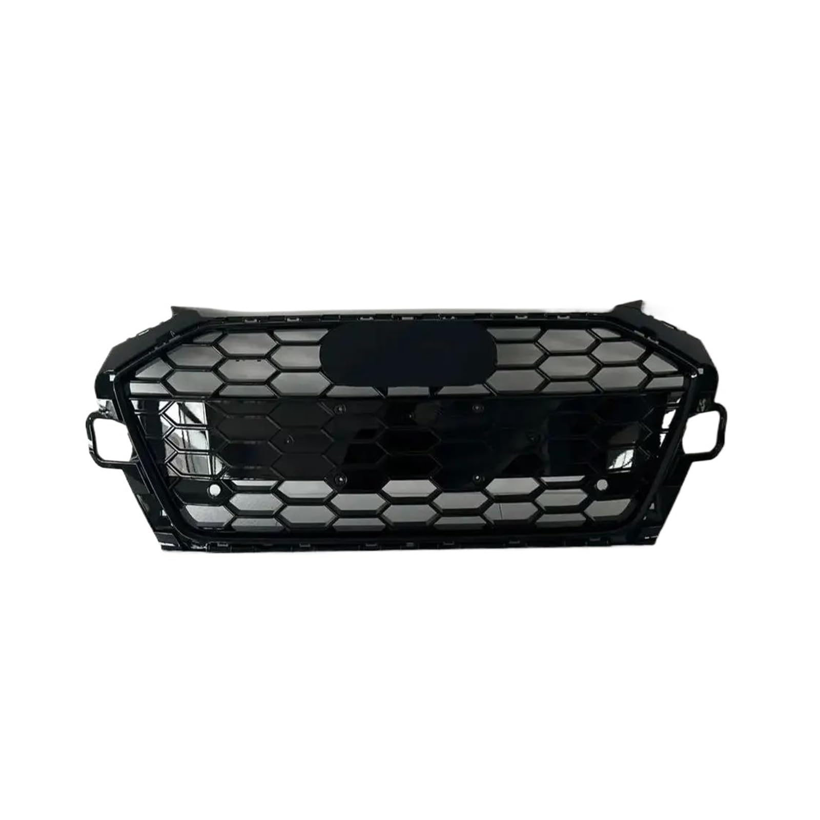 Auto Kühlergrill Für A4 Avant S4 S-Linie B9 2020 2021 2022 EU Zubehör Schwarz ABS Racing Grills Front Haube Stoßstange Mesh Honeycomb Grille Front Kühlergrill(Black Emblem) von Awqmx