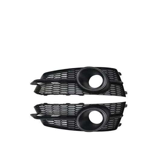 Auto Kühlergrill Für A6 S6 2016 2017 2018 Stoßstange Nebel Lampe Kühlergrill Auto Front Mesh Racing Grille Mit Acc Front Kühlergrill(All Black) von Awqmx