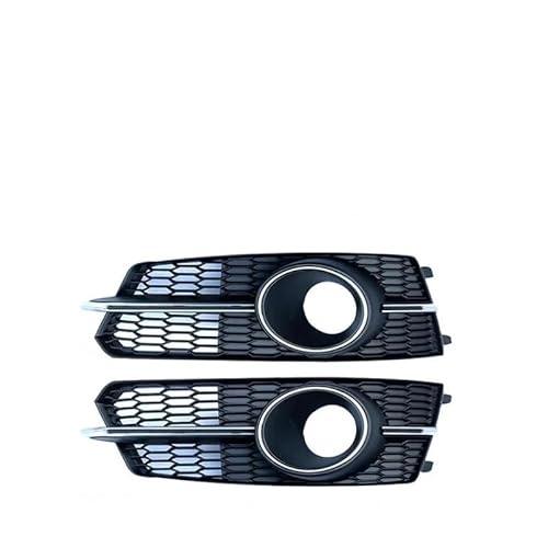 Auto Kühlergrill Für A6 S6 2016 2017 2018 Stoßstange Nebel Lampe Kühlergrill Auto Front Mesh Racing Grille Mit Acc Front Kühlergrill(Chrome) von Awqmx