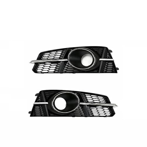 Auto Kühlergrill Für A6 S6 2016 2017 2018 Stoßstange Nebel Lampe Kühlergrill Auto Front Mesh Racing Grille Mit Acc Front Kühlergrill(Chrome B) von Awqmx