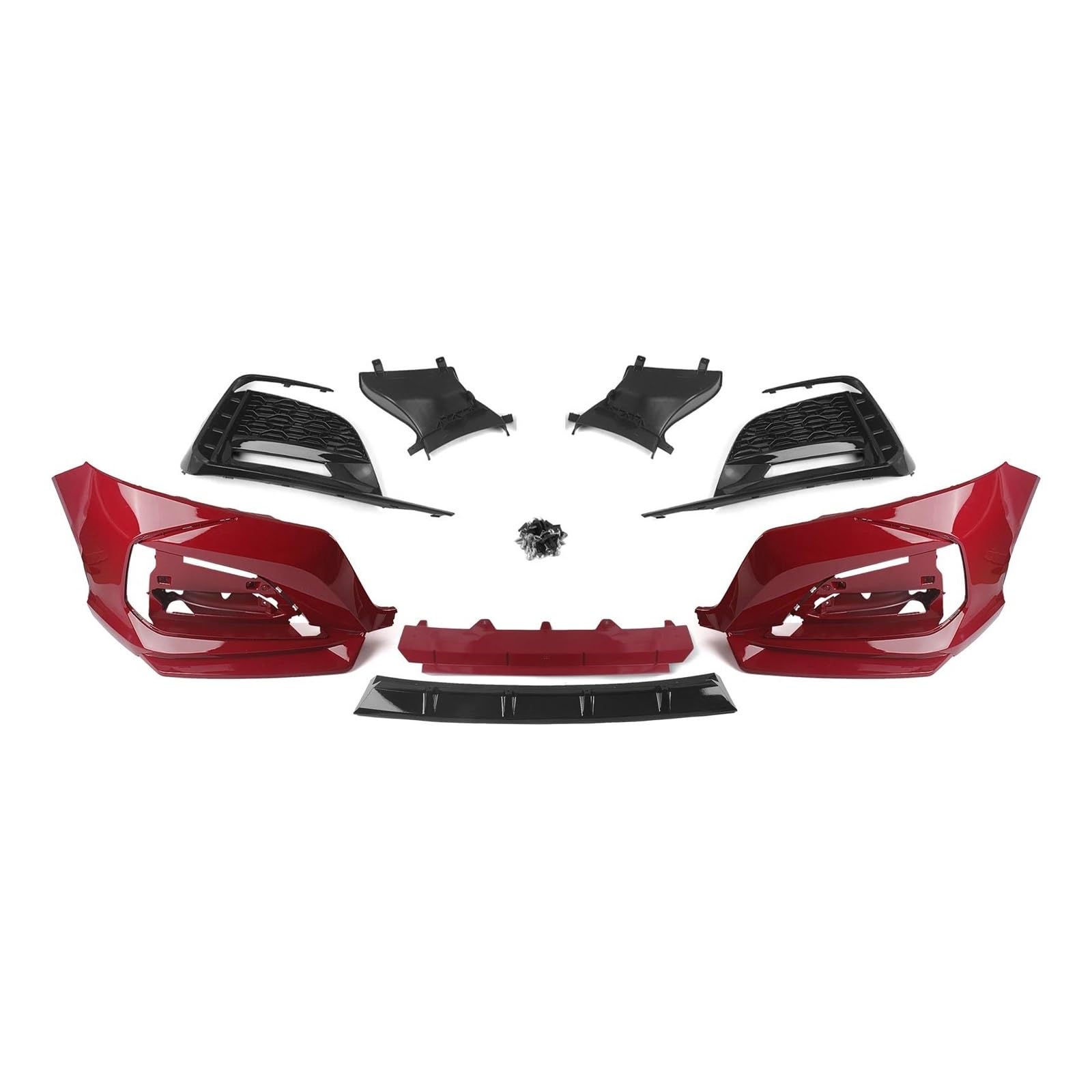 Auto Kühlergrill Für Accord 10th 2018-2021 Untergehäuse Ansaughaube Splitter Spoiler Kit Frontstoßstangenabdeckung Surround-Formteil Front Kühlergrill(Red) von Awqmx