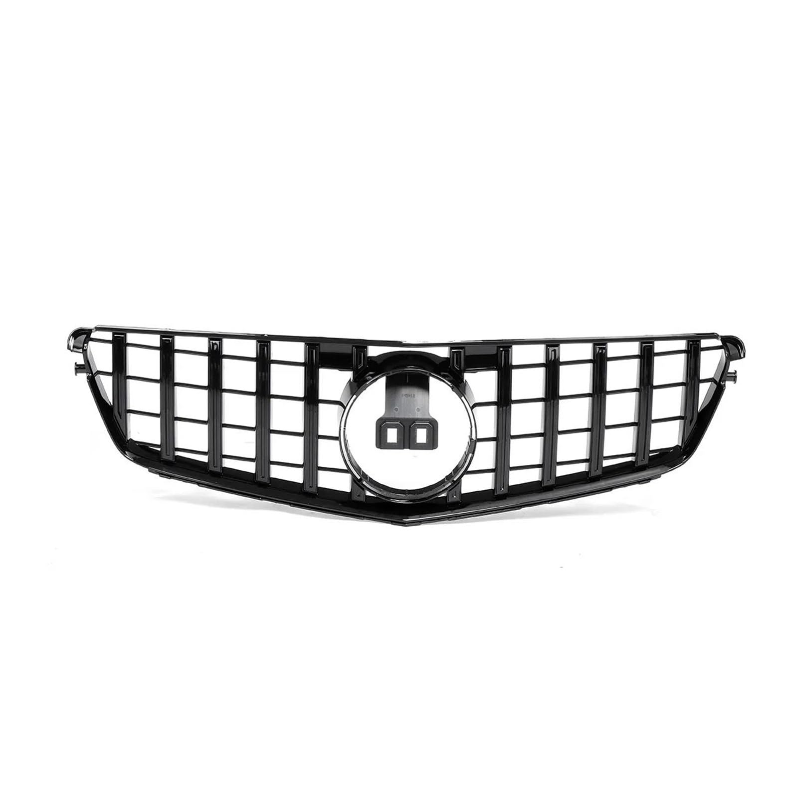 Auto Kühlergrill Für Benz C Klasse W204 C180 C200 C300 Racing Grill GTR Stil 2008 2009 2010 2011 2012 2013 2014 Front Stoßstange Grille Front Kühlergrill(Schwarz) von Awqmx