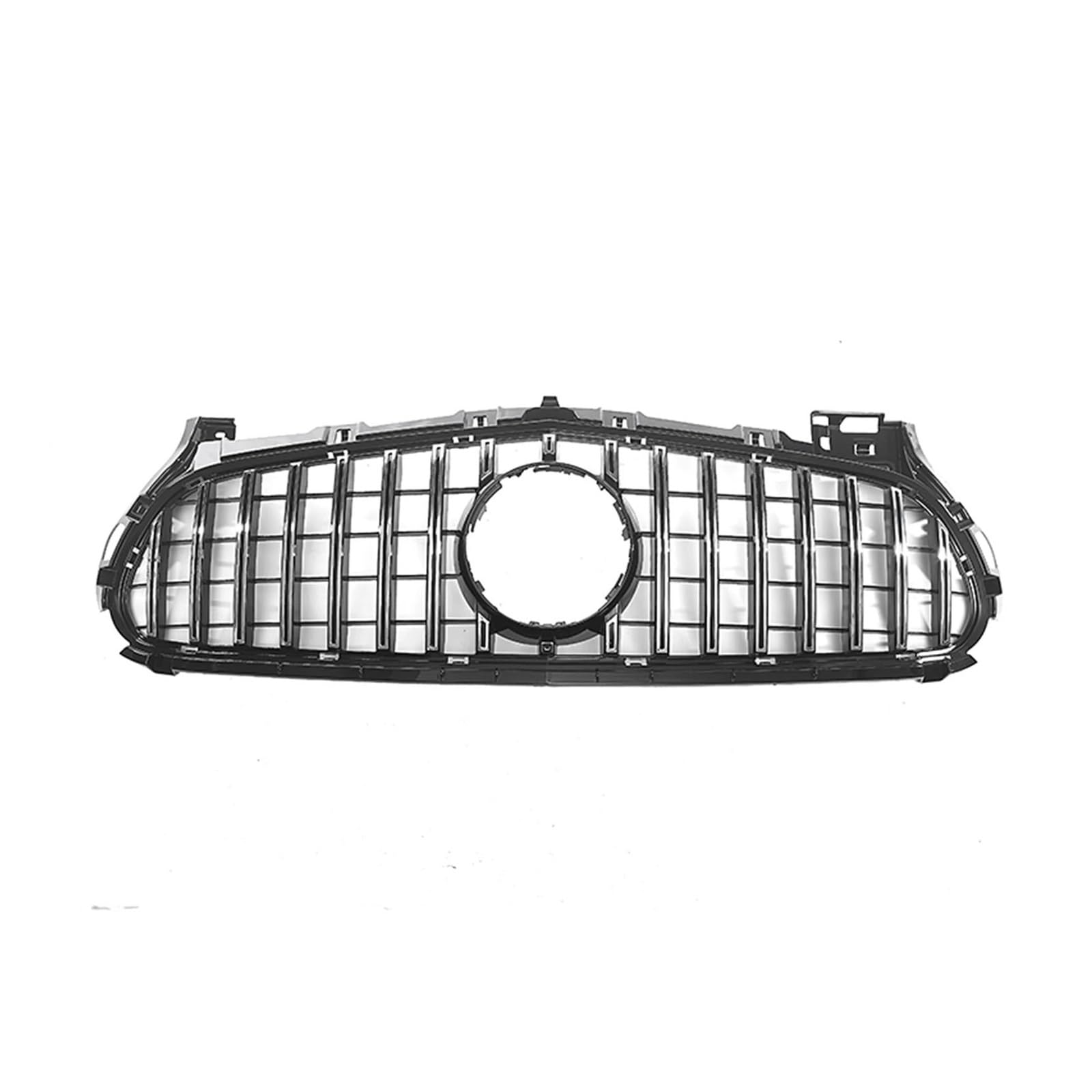 Auto Kühlergrill Für Benz Für AMG GT S C190 R190 2015-2016 2017 Coupe 2-Türer GT Stil Schwarz Obere Stoßstange Haube Mesh Grid Front Kühlergrill Front Kühlergrill(Silber) von Awqmx