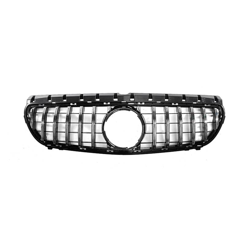 Auto Kühlergrill Für Benz Für B Klasse W246 2015-2019 B180 B200 B250 GT R Stil Schwarz/Silber Obere Stoßstange Ansaughaube Mesh Grille Frontgrill Front Kühlergrill(Silber) von Awqmx