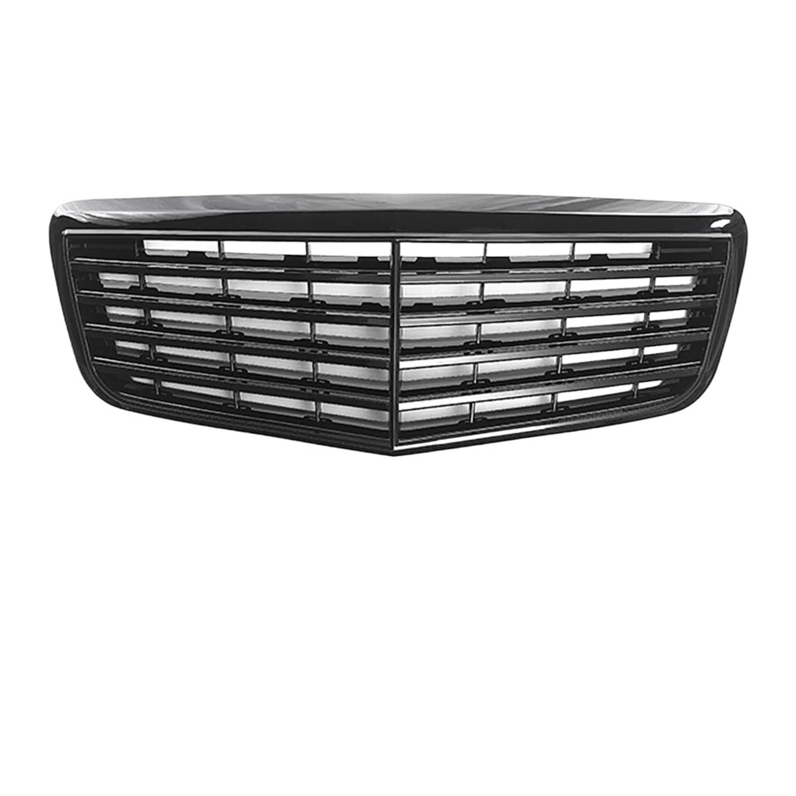 Auto Kühlergrill Für Benz Für E-Klasse W211 E500 E63 2007-09 Obere Gitter Tuning-Zubehör Front Glänzend Schwarz AMG Stil Stoßstangengitter Front Kühlergrill(AMG-Glossy Black) von Awqmx