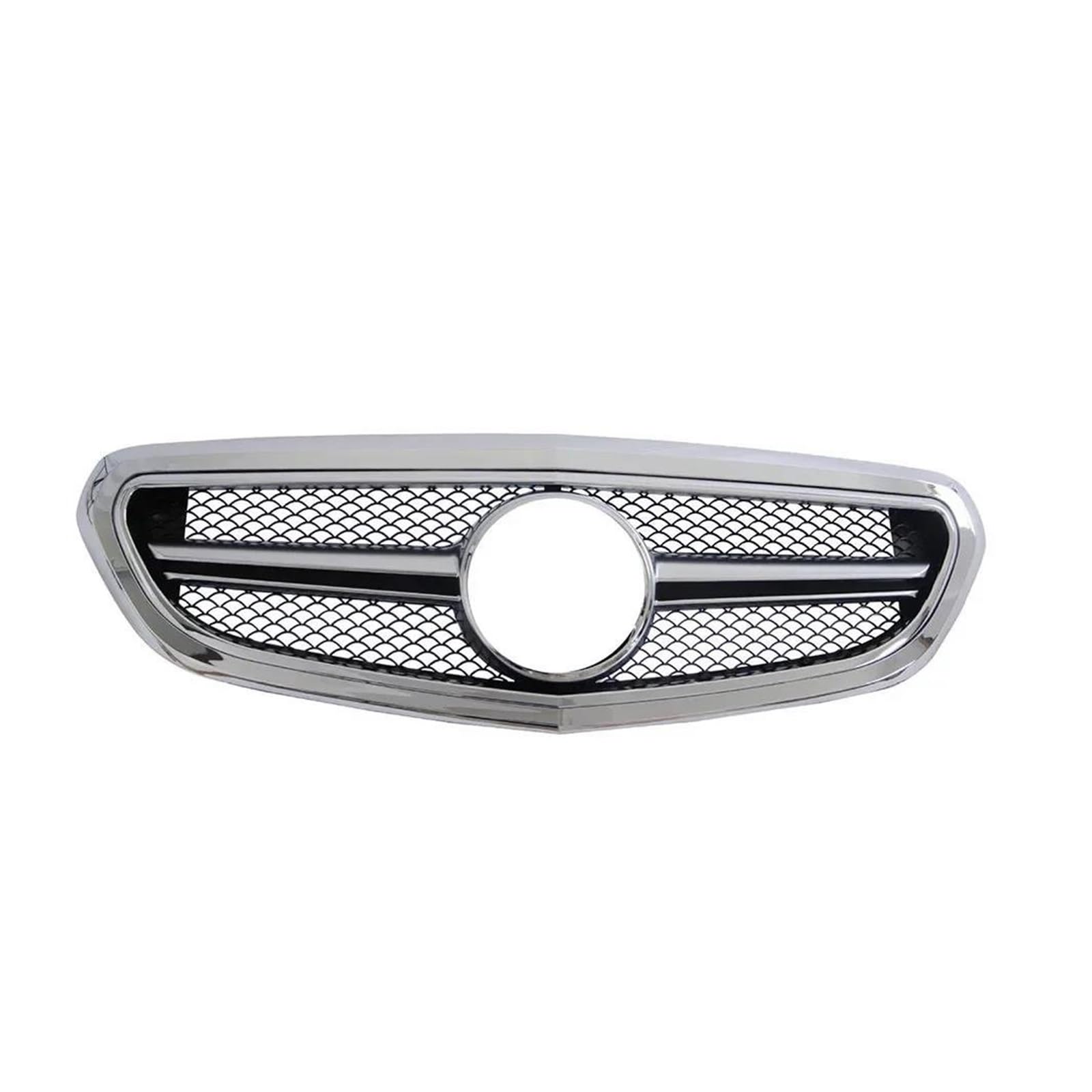 Auto Kühlergrill Für Benz Für E-Klasse W212 2014 2015 2016 Auto Front Racing Billet Stoßstange Grille Oberen Facelift Grill Front Kühlergrill(No Camera Hole Chrome Frame) von Awqmx