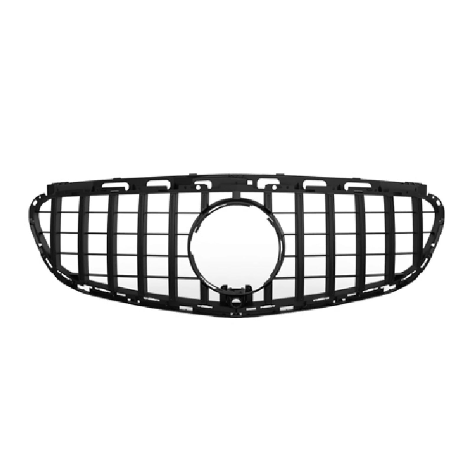 Auto Kühlergrill Für Benz Für E Klasse W212 2014-2016 E200 E300 E250 E350 E400 E550 Front Grill Grille Schwarz/Silber GT Oberen Stoßstange Haube Mesh Front Kühlergrill(Schwarz) von Awqmx