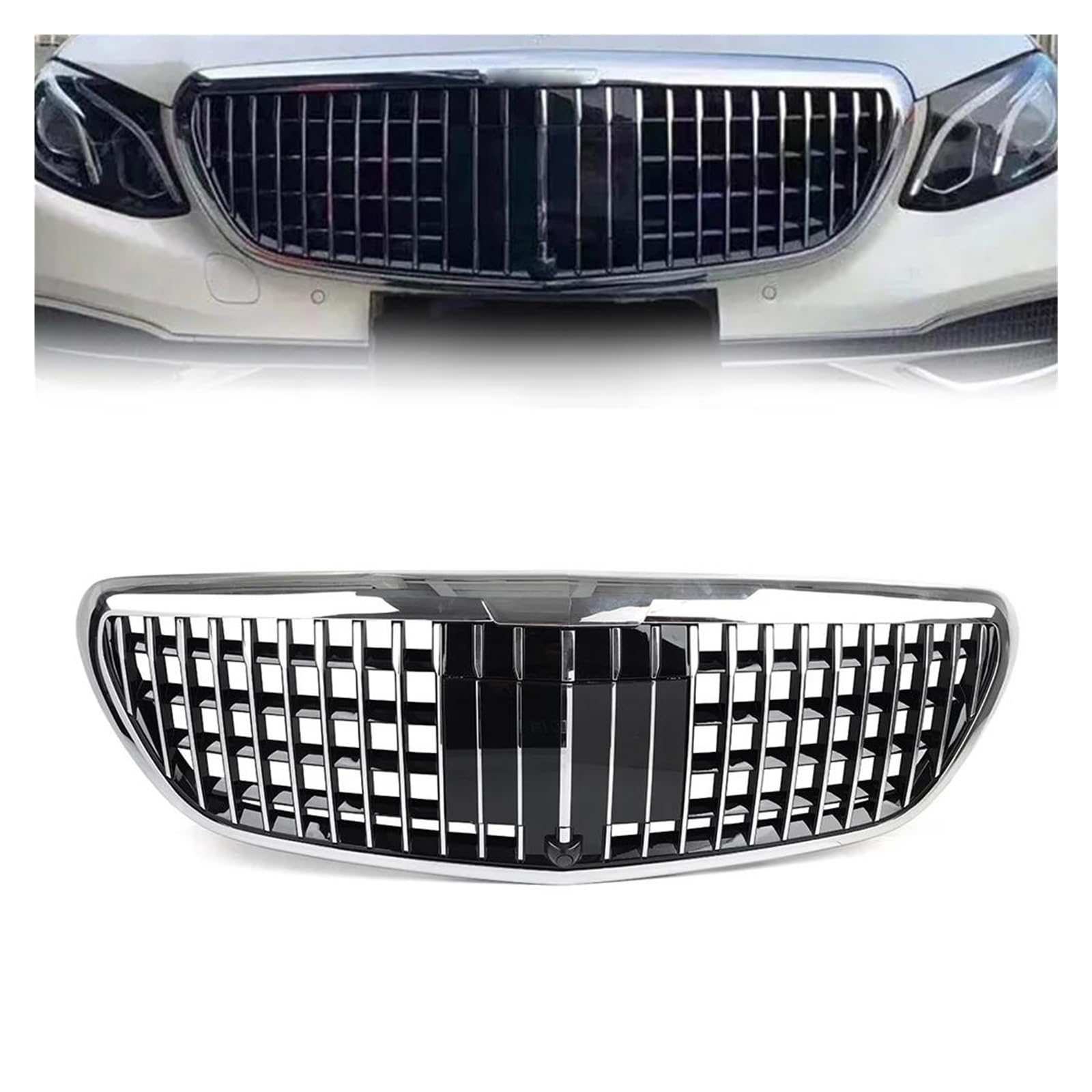 Auto Kühlergrill Für Benz Für E Klasse W213 E200 E300 E350 E450 2016 2017 2018 2019 2020 Chrom Auto Vorderen Stoßfänger Kühler Haube Grille Front Kühlergrill von Awqmx