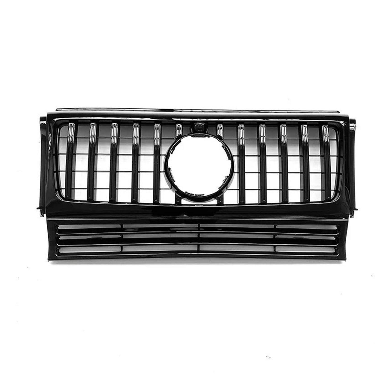 Auto Kühlergrill Für Benz Für G Klasse W463 G500 G550 G63 G65 G55 Für AMG 1990-2018 GT R Stil Tuning Zubehör Front Einlass Grille Stoßstange Grill Front Kühlergrill(Schwarz) von Awqmx