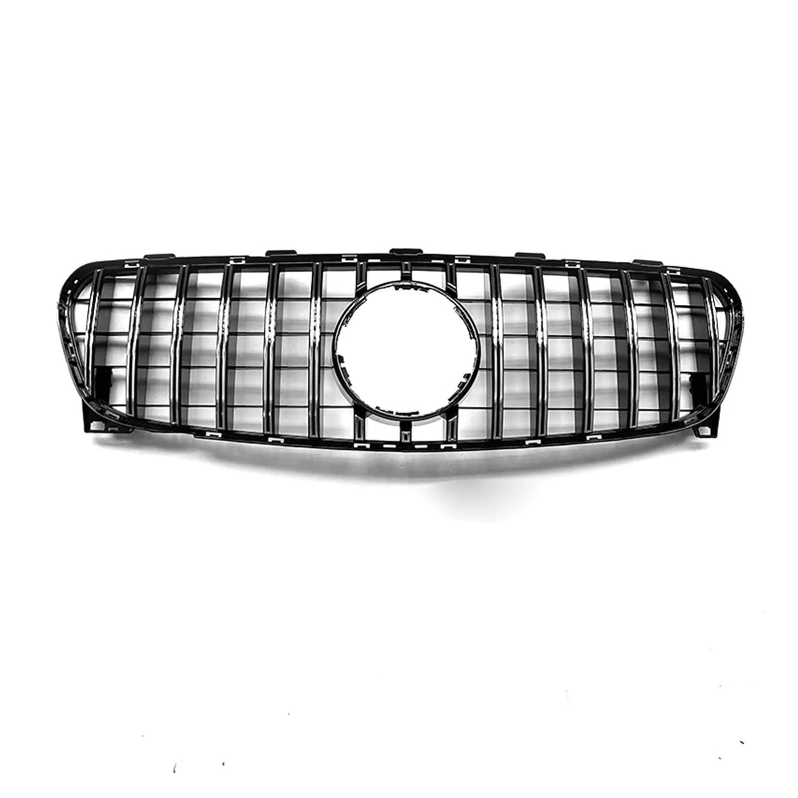 Auto Kühlergrill Für Benz Für GLA Klasse X156 2017-2020 GLA200 GLA250 GLA45 GT Stil Schwarz/Silber Grill Kühlergrill Oberen Stoßfänger Haube Mesh Front Kühlergrill(Silber) von Awqmx