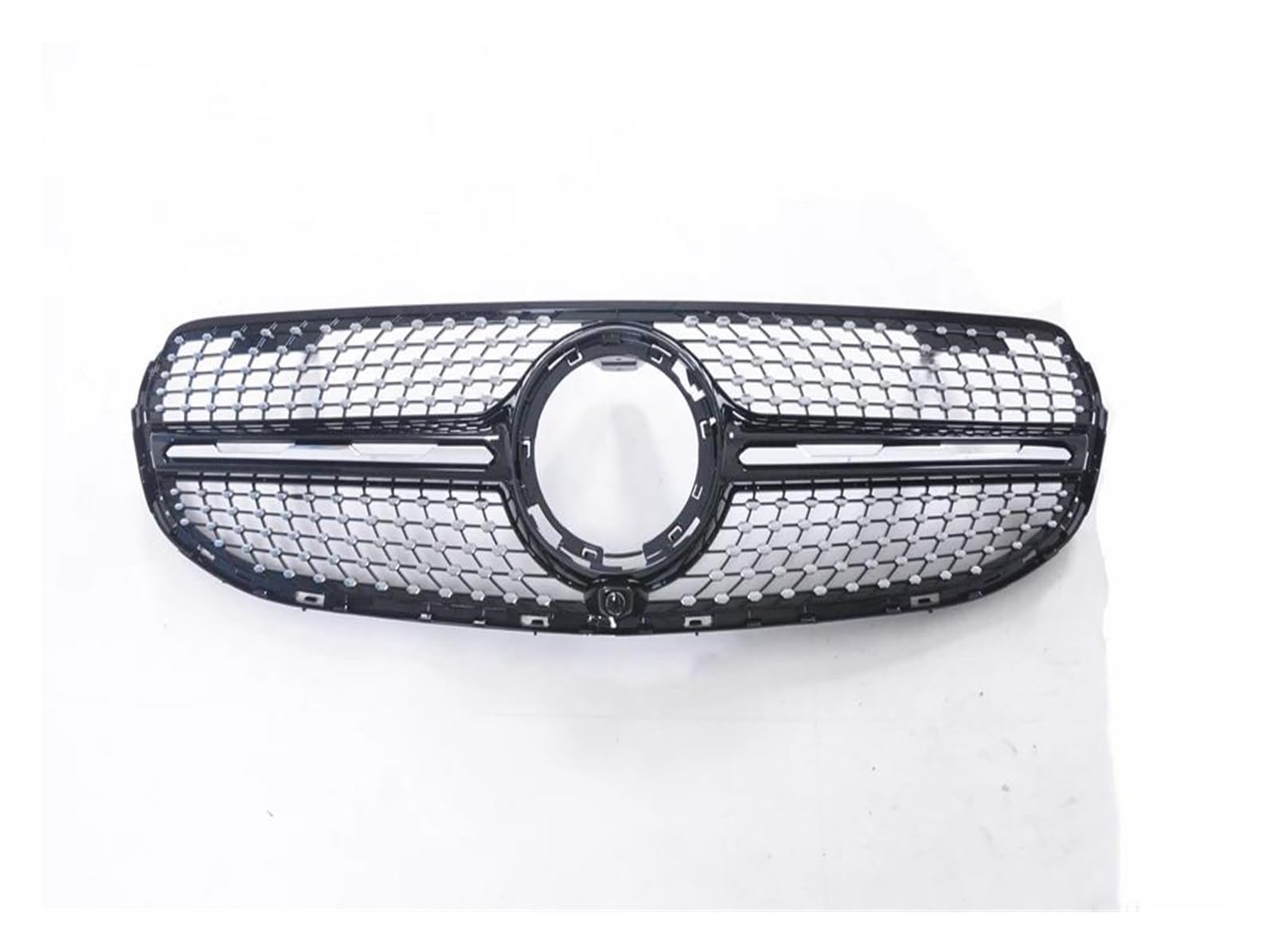 Auto Kühlergrill Für Benz Für GLC Klasse W253/X253 C253 2020-2023 GLC250 GLC300 GLC350 GLC43 Obere Stoßstangenhaube Mesh Grid Frontgrill Grill Front Kühlergrill(Schwarz) von Awqmx