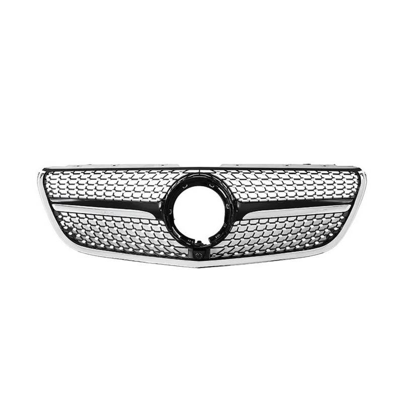 Auto Kühlergrill Für Benz Für VITO W447 2020 2021 Racing Grill Hochglanz Vertikale Balken Frontstoßstangengrill Mesh Front Kühlergrill(Type A Black) von Awqmx