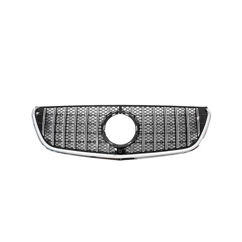 Auto Kühlergrill Für Benz Für VITO W447 2020 2021 Racing Grill Hochglanz Vertikale Balken Frontstoßstangengrill Mesh Front Kühlergrill(Type B Silver) von Awqmx