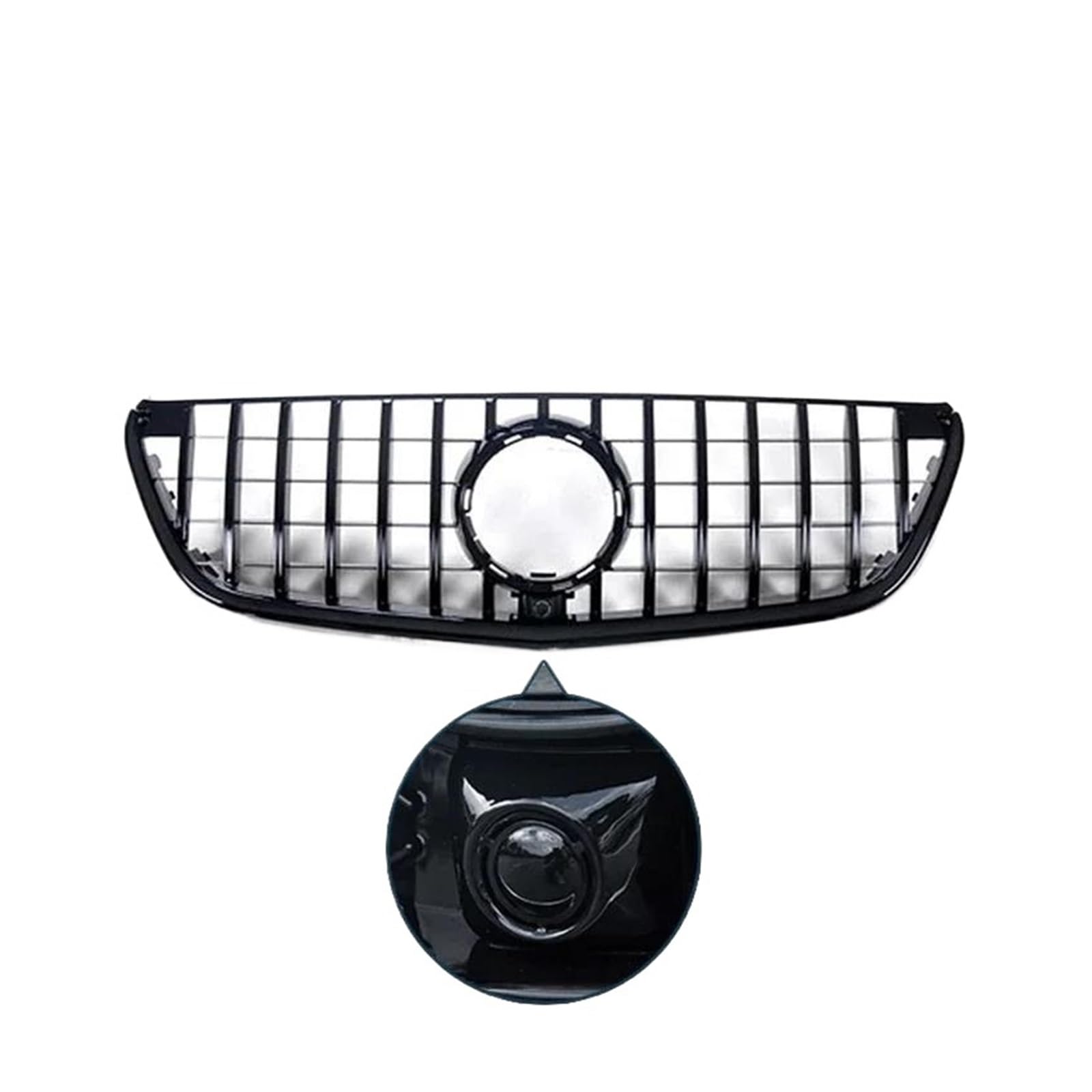 Auto Kühlergrill Für Benz Für VITO W447 V Klasse V260 V250 2015-2019 Jahr Glänzend Spoiler Front Stoßstange Grille Mesh Racing Grill Front Kühlergrill(V Class Type D) von Awqmx