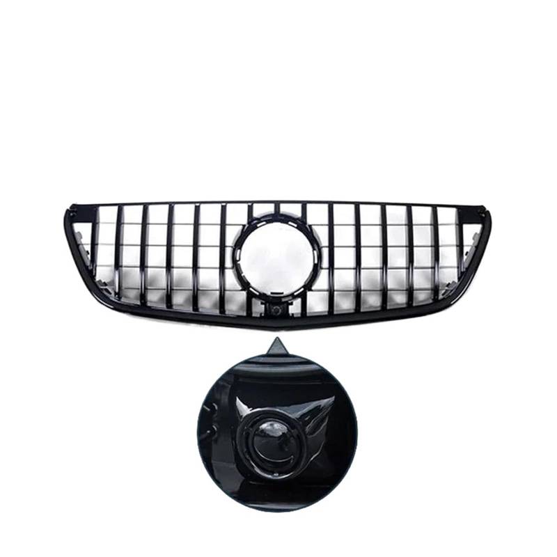 Auto Kühlergrill Für Benz Für VITO W447 V Klasse V260 V250 2015-2019 Jahr Glänzend Spoiler Front Stoßstange Grille Mesh Racing Grill Front Kühlergrill(V Class Type D) von Awqmx