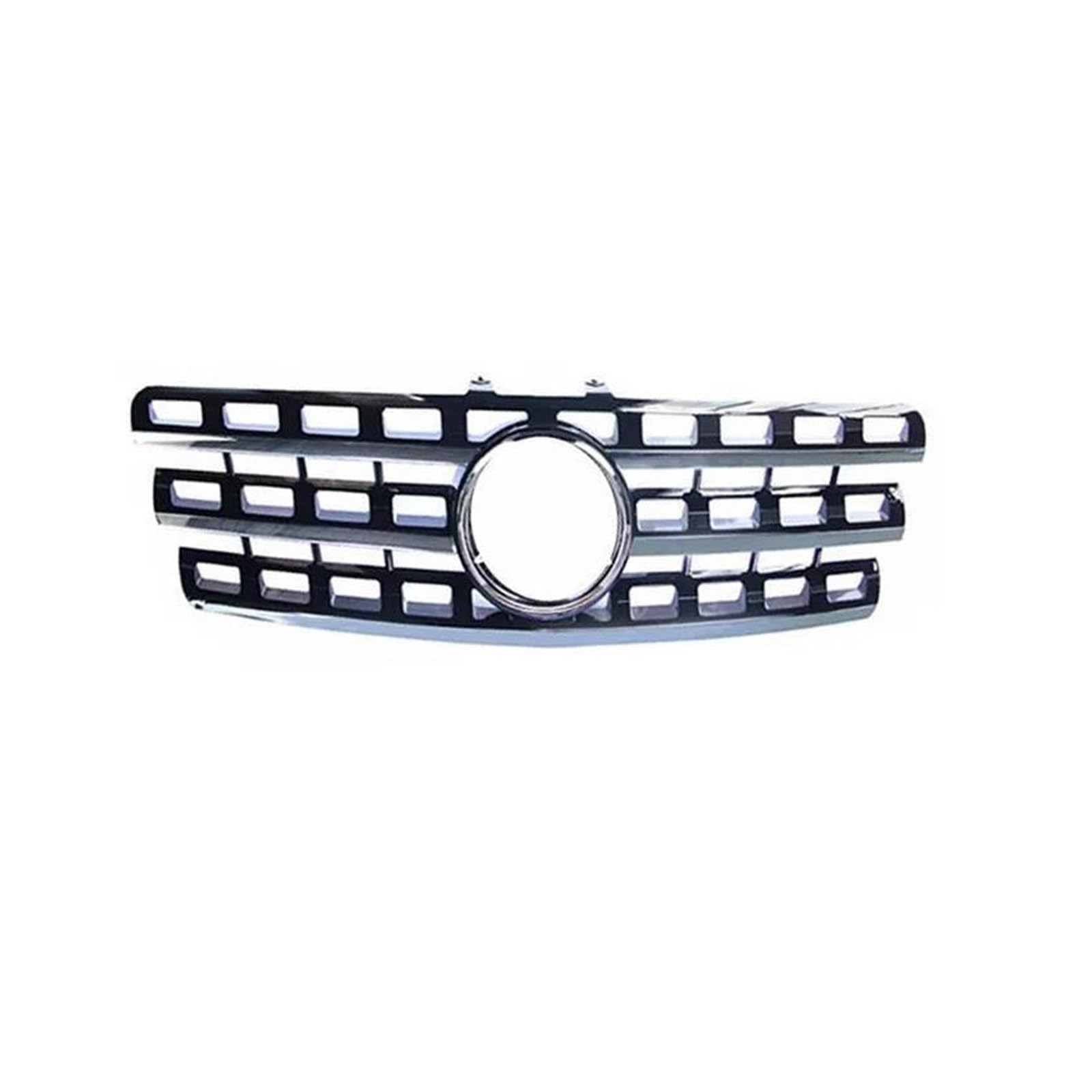 Auto Kühlergrill Für Benz Für W164 ML Klasse Glänzend Schwarz Racing Grill ML350 320 400 500 2005 06 07 08 09 10 11 2012 Front Stoßstange Grille Netz Front Kühlergrill(09-12 C Sliver) von Awqmx