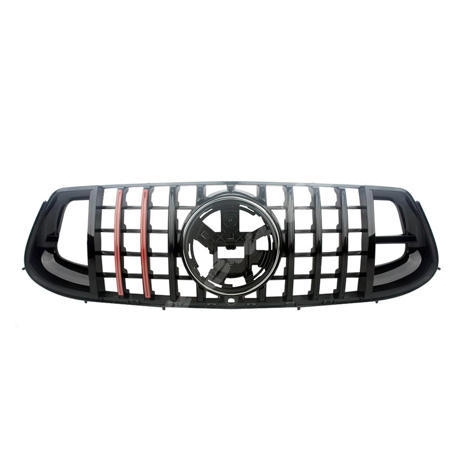 Auto Kühlergrill Für Benz Für W167 Für GLE-Klasse GLE53 GLE63 S Für AMG 2020-ON Sport Stil Vorne Racing Stoßstange Grille Obere Abdeckung Front Kühlergrill(Black Red) von Awqmx