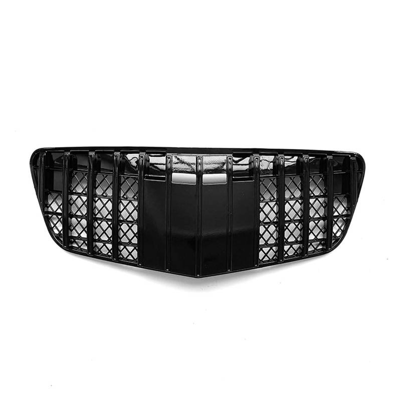 Auto Kühlergrill Für Benz Für W211 E-Klasse 2007 2008 2009 Chrom/Schwarz Auto Obere Stoßstangenhaube Mesh Grid GT Style Frontgrill Racing Grills Front Kühlergrill(Schwarz) von Awqmx