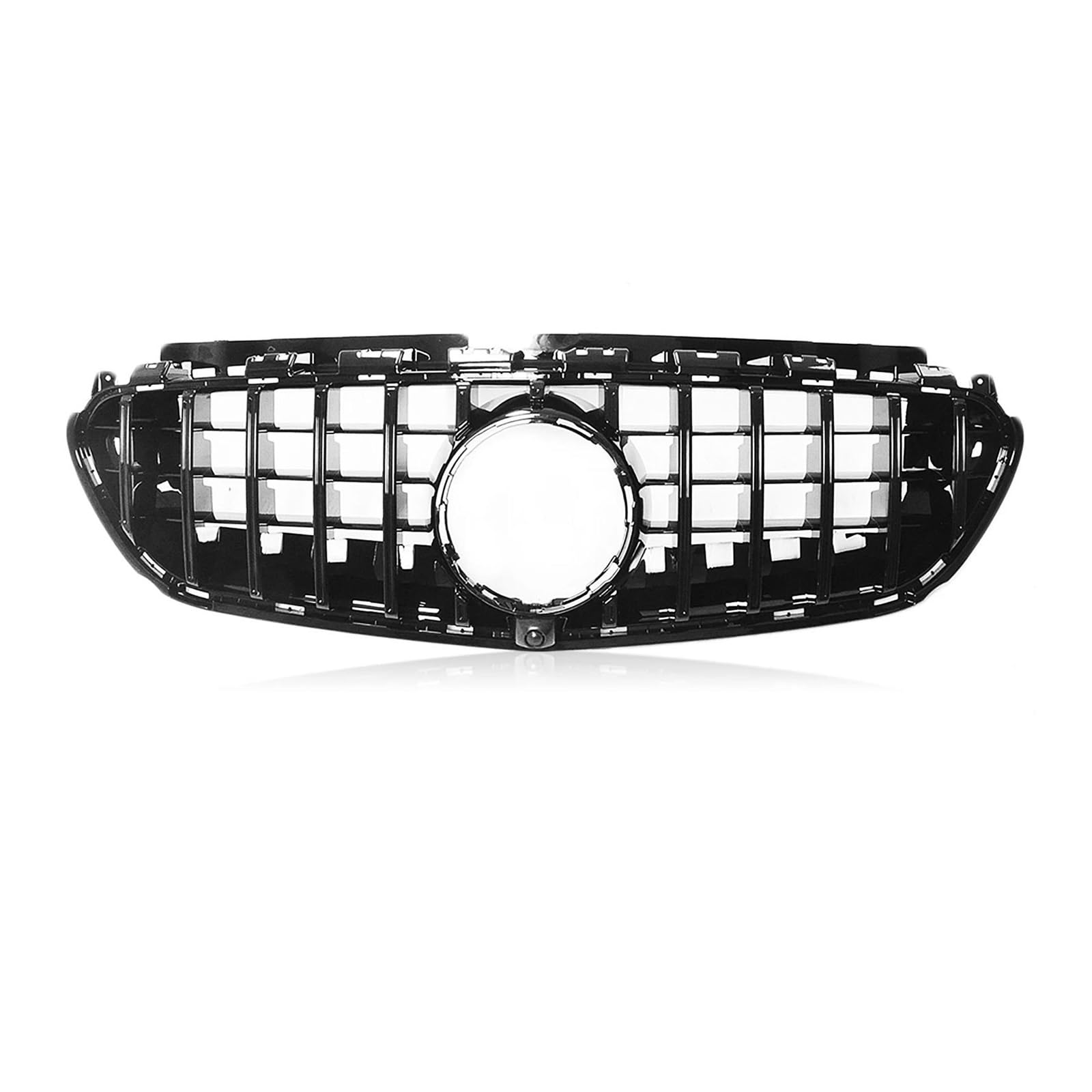 Auto Kühlergrill Für Benz Für W213 2016-2020 E63 Für AMG Nur GT Schwarz/Silber Auto Obere Stoßstange Ansaughaube Mesh Grid Front Grille Racing Grills Front Kühlergrill(Schwarz) von Awqmx