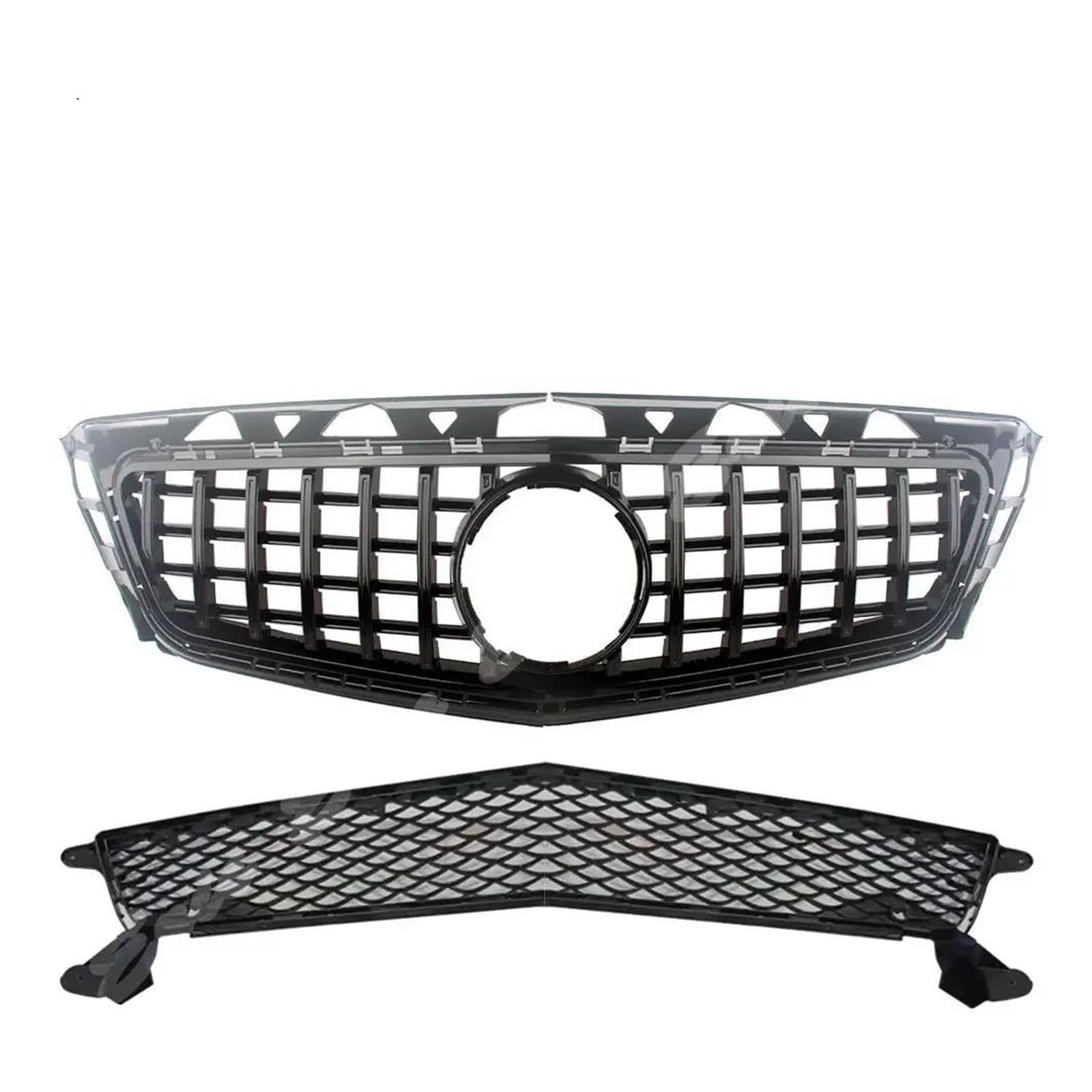 Auto Kühlergrill Für Benz Für W218 CLS63 Für AMG 2012 2013 2014 Vorne Racing Billet Stoßstange Grille Obere Grill Abdeckung Front Kühlergrill(Schwarz) von Awqmx