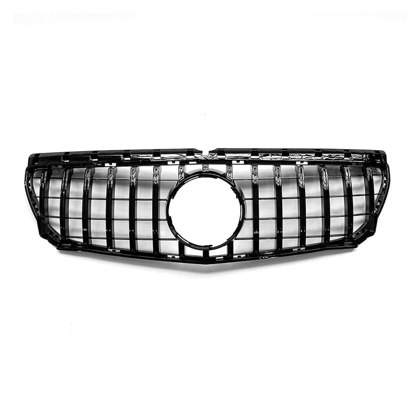 Auto Kühlergrill Für Benz Für W246 B-Klasse 2012-2014 B180 B200 B250 GT Style Schwarz/Silber Obere Stoßstangenhaube Mesh Grid Kit Grill Frontgrill Front Kühlergrill(Schwarz) von Awqmx