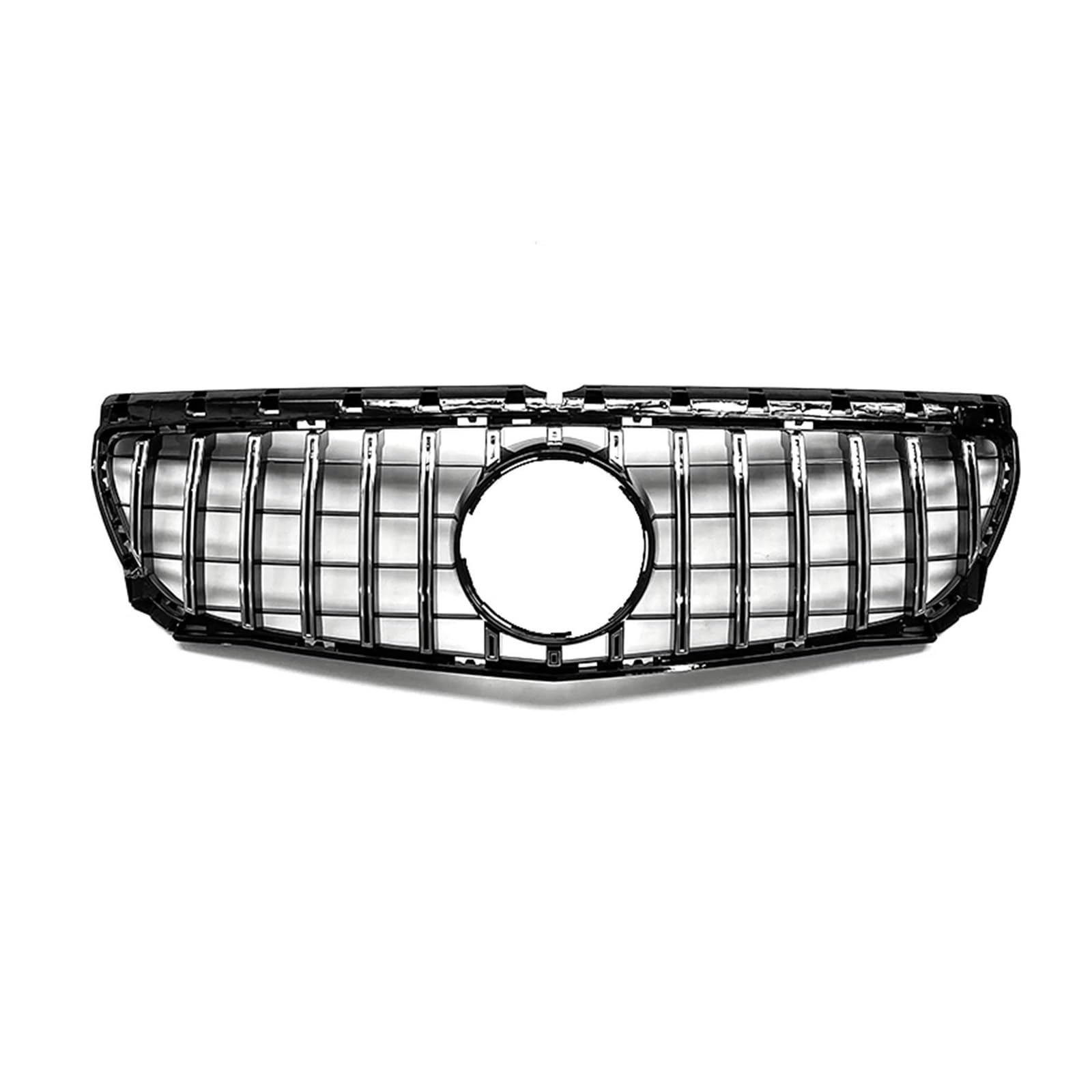 Auto Kühlergrill Für Benz Für W246 B-Klasse 2012-2014 B180 B200 B250 GT Style Schwarz/Silber Obere Stoßstangenhaube Mesh Grid Kit Grill Frontgrill Front Kühlergrill(Silber) von Awqmx