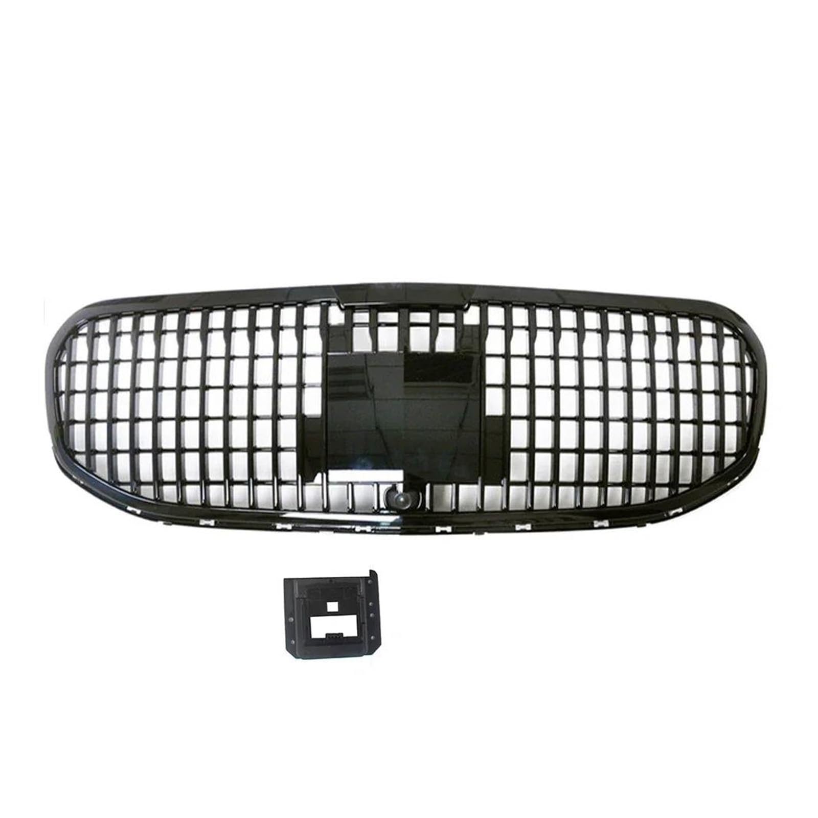 Auto Kühlergrill Für Benz Für X167 Für GLS-Klasse GLS450 500 550 2020 2021 + Front Racing Oberen Grille Facelift Stoßstange Grill Front Kühlergrill(Schwarz) von Awqmx