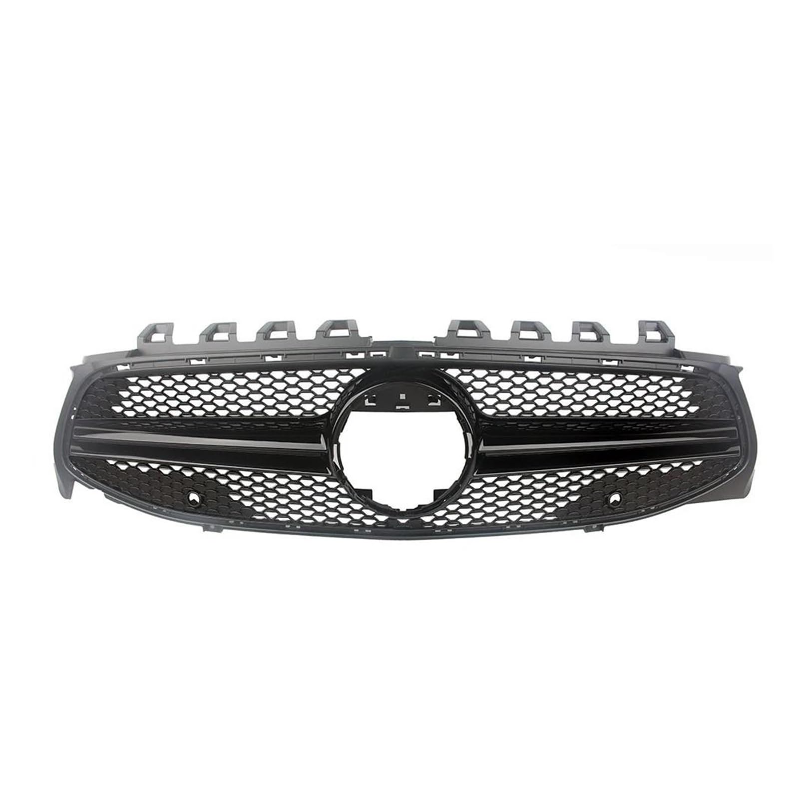 Auto Kühlergrill Für Benz W118 Für CLA Klasse 2020 2021 Für AMG Front Racing Grille Auto Oberen Stoßfänger Billet Facelift Grill Front Kühlergrill(Black No Hole) von Awqmx