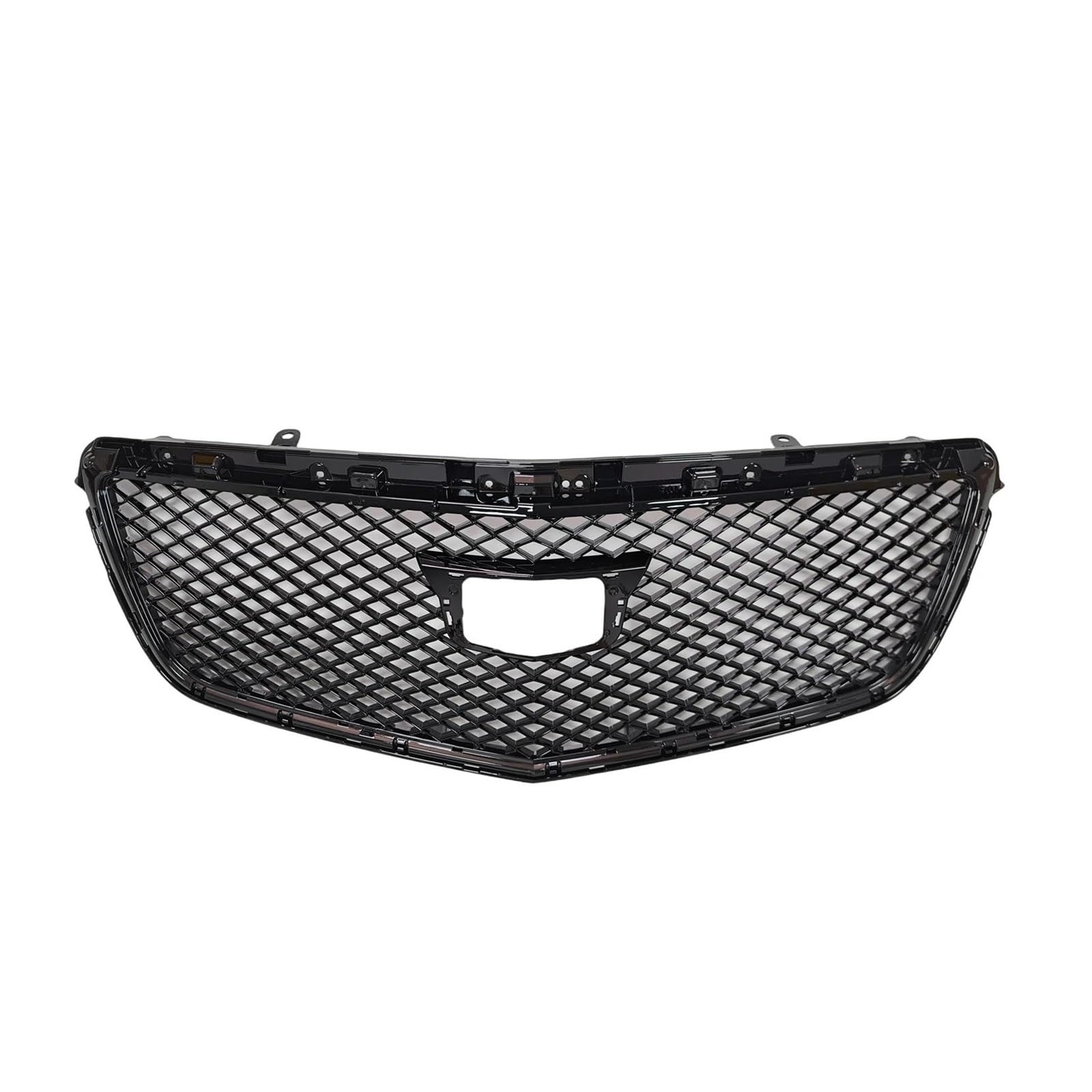 Auto Kühlergrill Für Cadillac Für ATS 2015-2019 Honeycomb Style Chrom/Schwarz Obere Stoßstange Haube Mesh Grid Front Grille Racing Grill Front Kühlergrill(Schwarz) von Awqmx