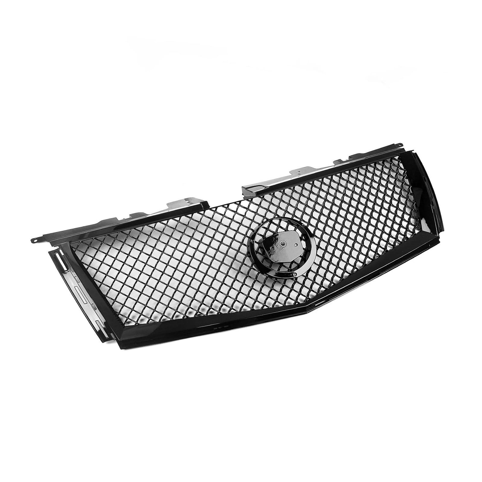 Auto Kühlergrill Für Cadillac Für CTS 2008 2009 2010 2011 2012 2013 Body Kit Front Grille Grill Waben Stil Schwarz Auto Oberen Stoßstange Haube Mesh Grid Front Kühlergrill von Awqmx