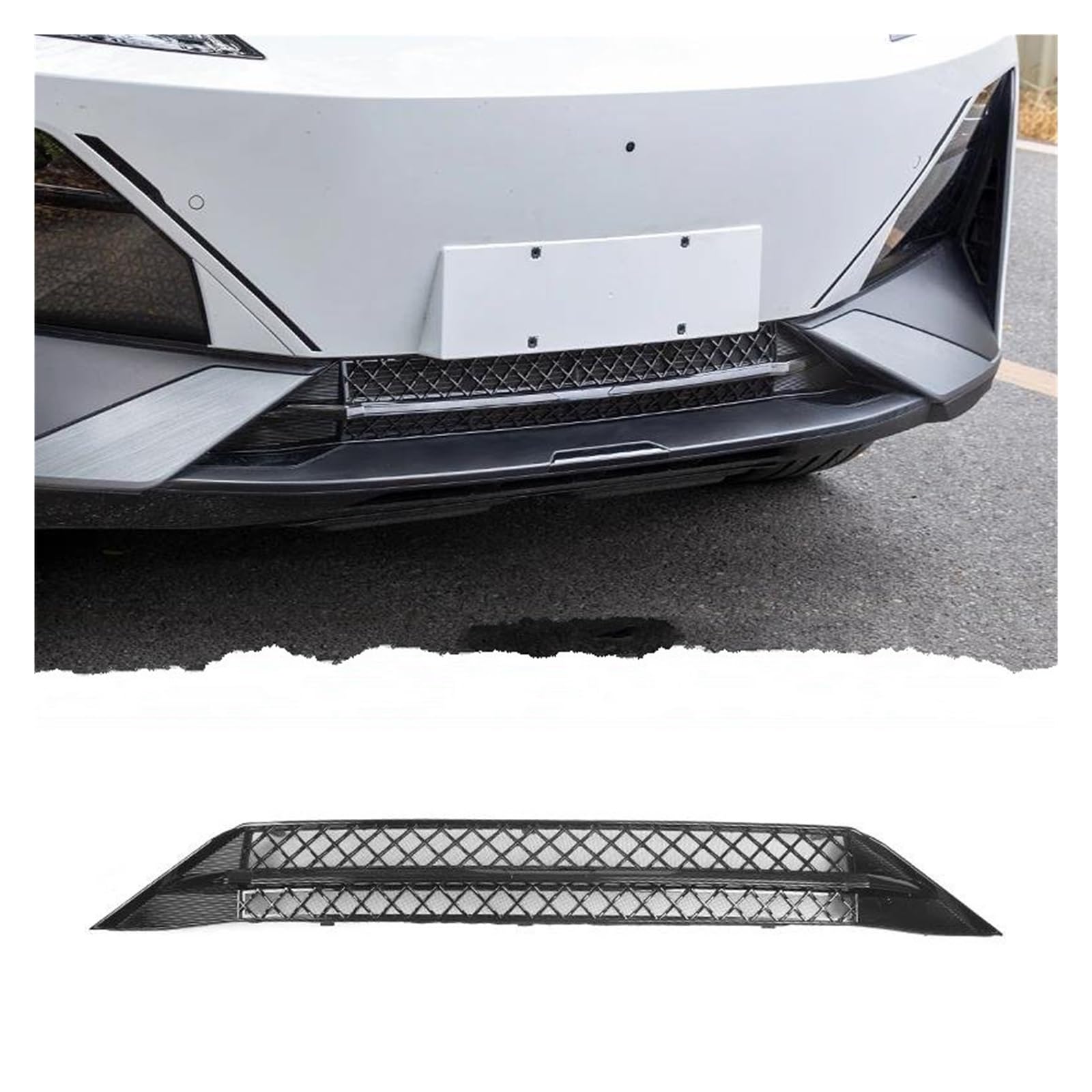 Auto Kühlergrill Für Changan Für Deepal S07 Kühlergrill Mesh Lufteinlass Wabengitter Anti-Insektenschutz Auto Außenmodifikationszubehör Front Kühlergrill(S7 Glossy Black) von Awqmx