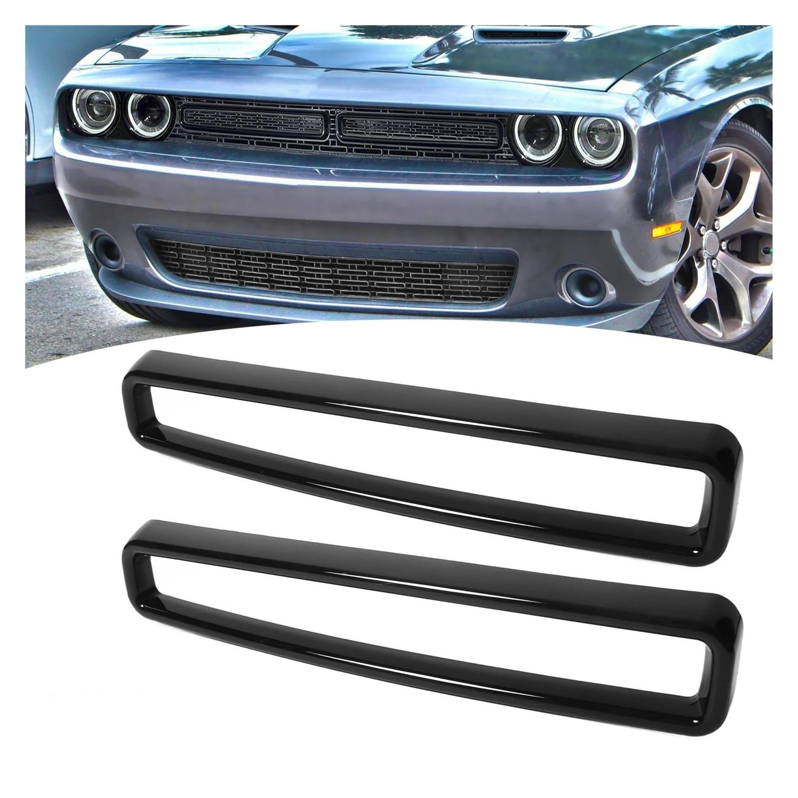 Auto Kühlergrill Für Dodge Für Challenger 2015-2021 Auto Kühlergrill Trim Helle Schwarz UV Schutz Beschichtung Ersatz Front Kühlergrill von Awqmx