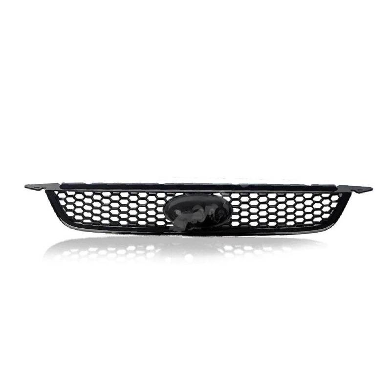 Auto Kühlergrill Für Ford Für Focus 2009 2010 2011 2012 2013 2014 2015 Fließheck Limousine Glänzend Schwarz Front & Unteren Kühlergrill Stoßstange Waben Gill Front Kühlergrill(Upper Grill) von Awqmx