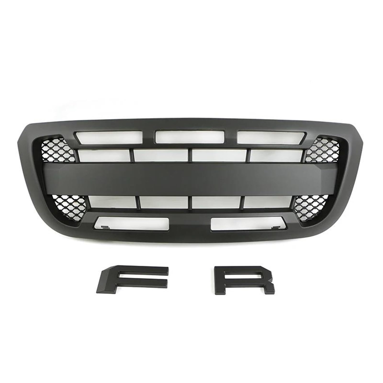 Auto Kühlergrill Für Ford Für Ranger 2004-2011 Grill Front Stoßstange Grille Modifikation Zubehör Dekoration Racing Grill Front Kühlergrill(Add Letter) von Awqmx