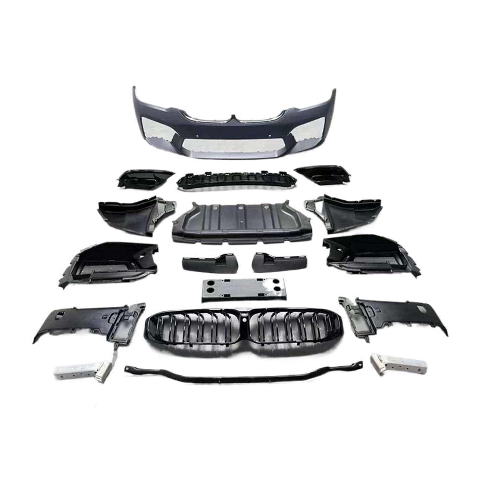 Auto Kühlergrill Für G30 Upgrade Auf 21 Für M5 Body Kit Komplett (2021 +) PerformanceBumper Grill Ersatz Front Lip Spoiler Montage Kit Front Kühlergrill(Front Bumper Assy) von Awqmx