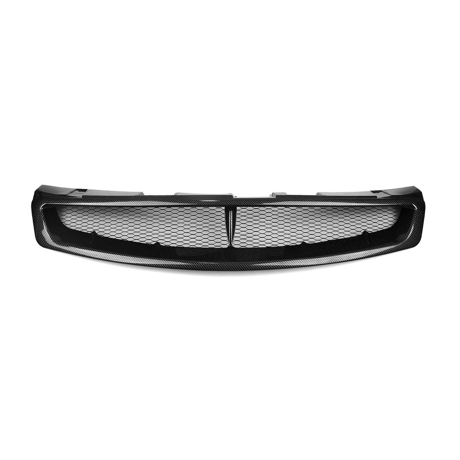 Auto Kühlergrill Für Infiniti G35 2003–2007 Coupé, 2 Türen, Carbonfaser-Look/Glanz/Mattschwarz, Oberer Stoßfängerhauben-Netzsatz, Frontgrill, Renngrill Front Kühlergrill(Carbon Fiber Look) von Awqmx