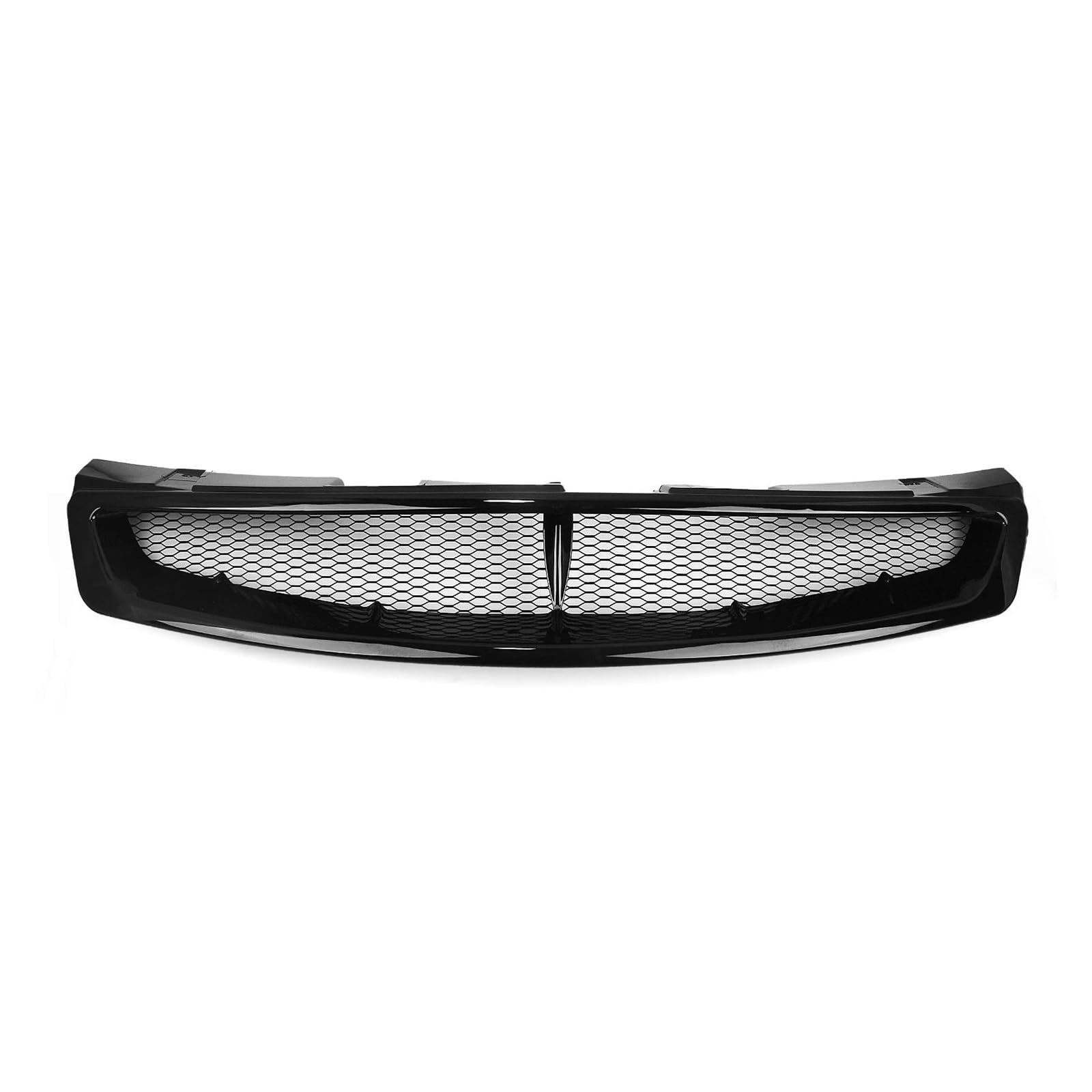 Auto Kühlergrill Für Infiniti G35 2003–2007 Coupé, 2 Türen, Carbonfaser-Look/Glanz/Mattschwarz, Oberer Stoßfängerhauben-Netzsatz, Frontgrill, Renngrill Front Kühlergrill(Glossy Black) von Awqmx