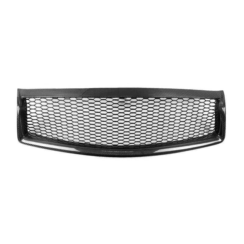 Auto Kühlergrill Für Infiniti Q50 2014-2017 Echtkohlefaser-Wabenstil Autooberstoßstangenhaube Mesh-Bodykit Gitter Frontgrill Renngrill Front Kühlergrill(ABS) von Awqmx