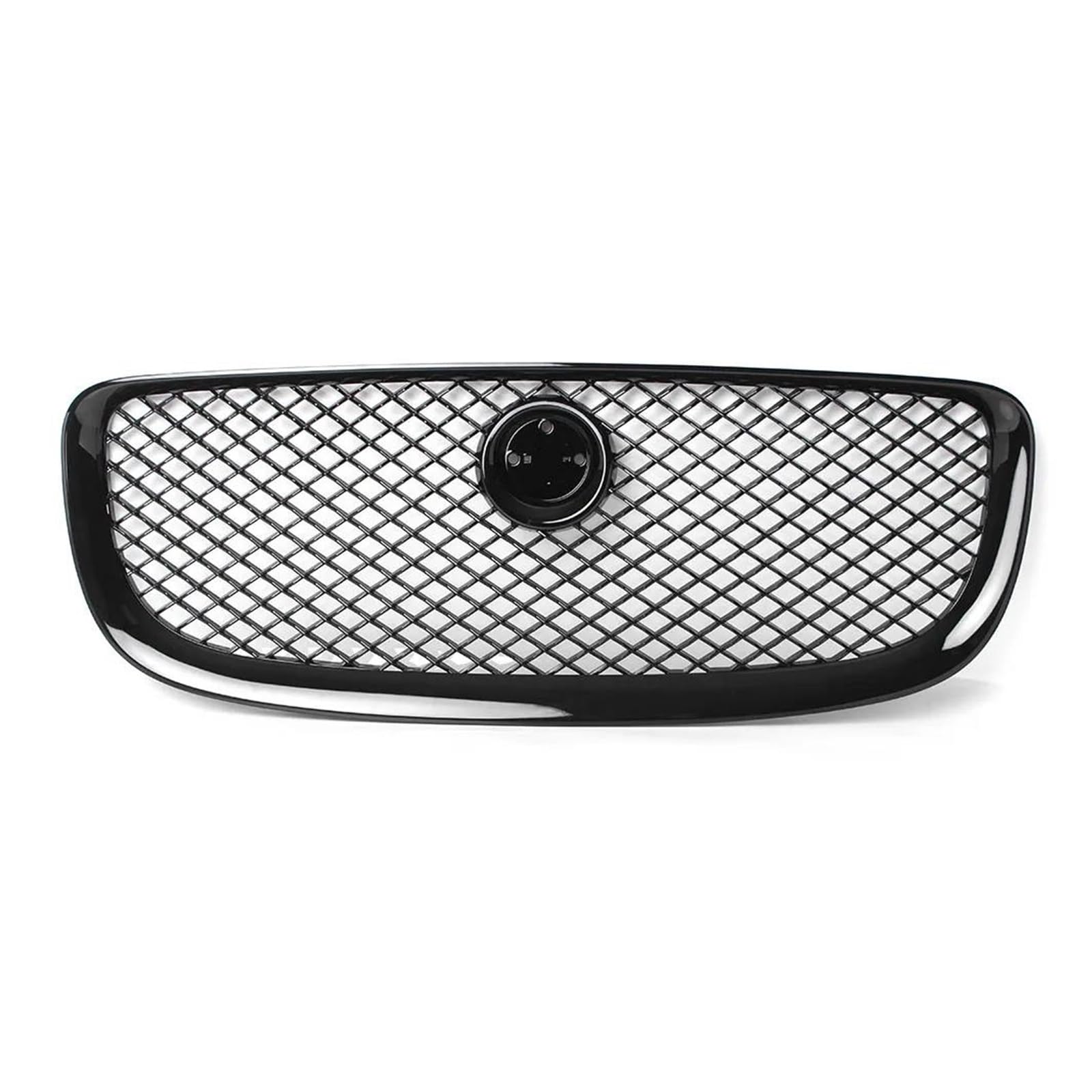 Auto Kühlergrill Für Jaguar Für XJ 2010 2011 2012 2013 2014 2015 Chrom/Schwarz Auto Vorderen Stoßfänger Centre Mesh Grille Front Kühlergrill(Gloss Black) von Awqmx